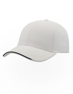 Atlantis Estoril Cap aus recyceltem Polyester, Black One Size, AT422 – White