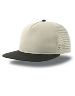 Atlantis Nachhaltige Bank Five Cap Recycled, Black/Black One Size, AT424 – Light Grey/Black