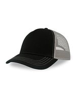 Recycelte Canvas Cap mit gebogenem Schirm – Black/Grey