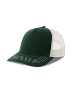 Recycelte Canvas Cap mit gebogenem Schirm – Bottle Green/White