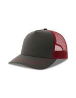 Recycelte Canvas Cap mit gebogenem Schirm – Dark Grey/Burgundy