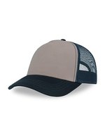 Atlantis Recycelte Canvas Cap mit gebogenem Schirm, Black/Grey One Size, AT426 – Grigio/Blu navy