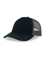 Atlantis Recycelte Canvas Cap mit gebogenem Schirm, Black/Grey One Size, AT426 – Blu navy/Grigio scuro