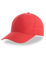 Atlantis Recycelte Baseballkappe mit 5 Segmenten, Black One Size, AT428 – Red