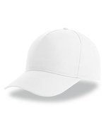 Atlantis Recycelte Baseballkappe mit 5 Segmenten, Black One Size, AT428 – White