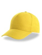 Atlantis Recycelte Baseballkappe mit 5 Segmenten, Black One Size, AT428 – Yellow