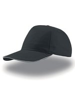 Atlantis Sandwich Cap mit Klettverschluss, Black/White One Size, AT500 – Bild 2