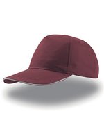 Atlantis Sandwich Cap mit Klettverschluss, Black/White One Size, AT500 – Burgundy/White
