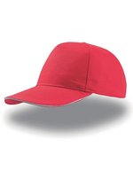 Atlantis Sandwich Cap mit Klettverschluss, Black/White One Size, AT500 – Red/White