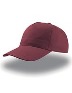 Atlantis Start Five Cap aus 100% Baumwolle, Black One Size, AT502 – Burgundy