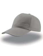Atlantis Start Five Cap aus 100% Baumwolle, Black One Size, AT502 – Grey