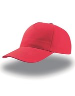 Atlantis Start Five Cap aus 100% Baumwolle, Black One Size, AT502 – Red
