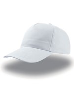 Atlantis Start Five Cap aus 100% Baumwolle, Black One Size, AT502 – White