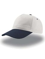 Atlantis Start Five Cap aus 100% Baumwolle, Black One Size, AT502 – White/Navy