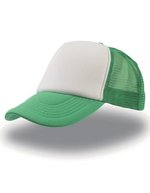 Atlantis Strukturierte Rapper Cap mit PVC-Verschluss, Black/Black One Size, AT505 – White/Green/Green