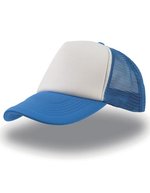 Atlantis Strukturierte Rapper Cap mit PVC-Verschluss, Black/Black One Size, AT505 – White/Royal/Royal
