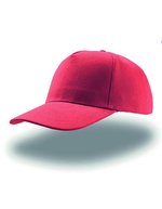 Atlantis Liberty Five Cap aus Baumwoll-Twill, Black One Size, AT506 – Red