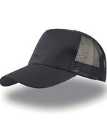Atlantis Rapper Baumwollcap mit Mesh-Design, Black/Black One Size, AT511 – Bild 2