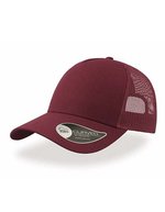 Atlantis Rapper Baumwollcap mit Mesh-Design, Black/Black One Size, AT511 – Burgundy/Burgundy