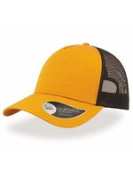 Atlantis Rapper Baumwollcap mit Mesh-Design, Black/Black One Size, AT511 – Mustard/Black