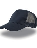 Atlantis Rapper Baumwollcap mit Mesh-Design, Black/Black One Size, AT511 – Navy/Navy