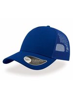 Atlantis Rapper Baumwollcap mit Mesh-Design, Black/Black One Size, AT511 – Royal/Royal