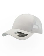 Atlantis Rapper Baumwollcap mit Mesh-Design, Black/Black One Size, AT511 – White/White