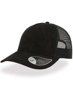 Atlantis Rapper Suede Cap mit Mesh-Detail, Beige One Size, AT523 – Nero