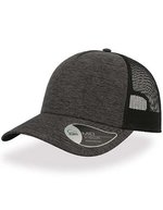 Atlantis Rapper Melange Cap mit Mesh-Detail, Brown One Size, AT524 – Dark Grey