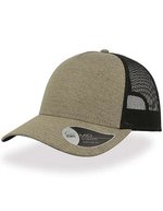 Atlantis Rapper Melange Cap mit Mesh-Detail, Brown One Size, AT524 – Khaki