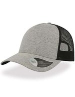 Atlantis Rapper Melange Cap mit Mesh-Detail, Brown One Size, AT524 – Light Grey