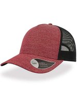 Atlantis Rapper Melange Cap mit Mesh-Detail, Brown One Size, AT524 – Red