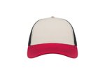 Atlantis Rapper Canvas Cap mit Mesh-Detail, Navy/Yellow One Size, AT527 – Bild 7