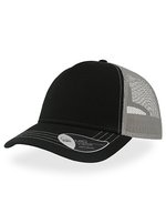 Atlantis Rapper Canvas Cap mit Mesh-Detail – Black/Grey