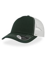 Atlantis Rapper Canvas Cap mit Mesh-Detail – Bottle Green/White