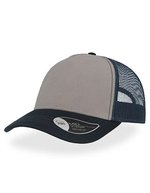 Atlantis Rapper Canvas Cap mit Mesh-Detail, Navy/Yellow One Size, AT527 – Grey/Navy/Navy