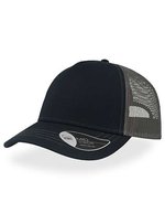 Atlantis Rapper Canvas Cap mit Mesh-Detail, Navy/Yellow One Size, AT527 – Marine/Gris fonce