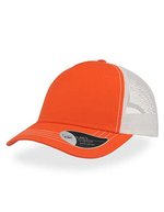 Atlantis Rapper Canvas Cap mit Mesh-Detail, Navy/Yellow One Size, AT527 – Orange/Blanc