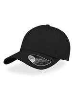Atlantis Sportkappe aus Baumwolltwill mit Schirm, Black One Size, AT528 – Bild 2