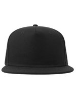 Atlantis Snap Five-S Cap aus recyceltem Polyester, Black One Size, AT530 – Bild 2