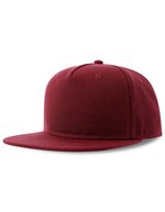 Atlantis Snap Five-S Cap aus recyceltem Polyester, Black One Size, AT530 – Cardinal Red