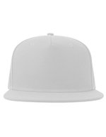 Atlantis Snap Five-S Cap aus recyceltem Polyester, Black One Size, AT530 – White