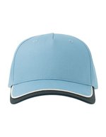 Atlantis Star-S Cap aus Bio-Baumwolle für Kinder, Columbia Blue/Navy One Size, AT532 – Bild 2