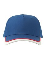 Atlantis Star-S Cap aus Bio-Baumwolle für Kinder, Columbia Blue/Navy One Size, AT532 – Royal/White