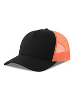 Casquette Rapper Cotton-S – Black/Orange Fluo