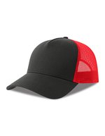 Casquette Rapper Cotton-S – Gris fonce/Rouge