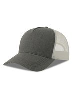 Casquette Rapper Cotton-S – Gris Melange/Blanc
