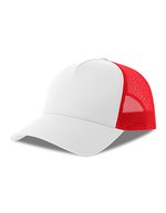 Casquette Rapper Cotton-S – Blanc/Rouge