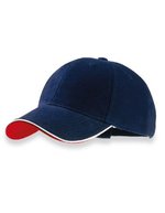 Atlantis Pilot Piping Sandwich Cap aus Baumwolle, Black/White One Size, AT602 – Navy/White/Red