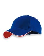 Atlantis Pilot Piping Sandwich Cap aus Baumwolle, Black/White One Size, AT602 – Royal/White/Red